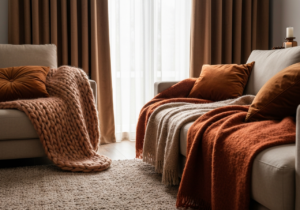 Jesienny cozy home – jak tekstylia i zapachy zmieniają termikę odczuwalną pomieszczeń?